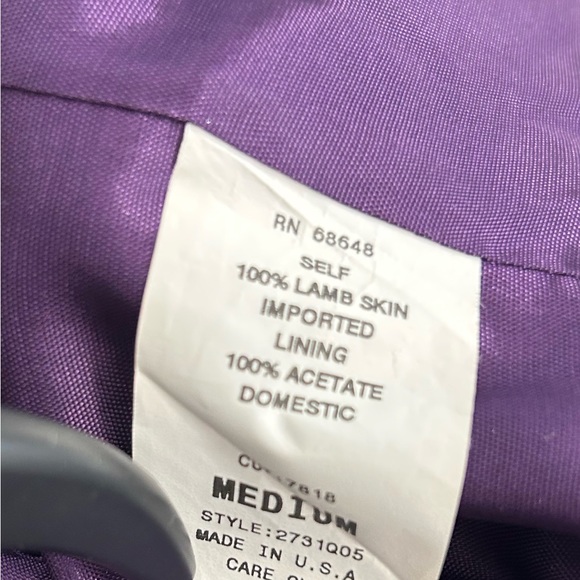 Vintage A.B. S. By Allen Schwartz purple Leather Jacket - Picture 8 of 10